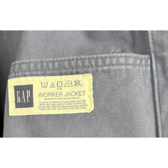 GAP WorkForce Jacket Mens Medium Blue Chore Barn Work Gorpcore Worker Retro - Picture 8 of 8